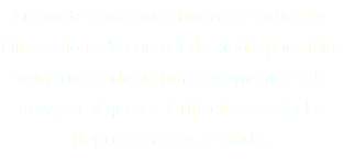 Sur cette page, vous trouverez toutes les informations de contact du studio pour faire votre demande de renseignements et de devis, ainsi que les tarifs et le matériel à disposition dans le studio.